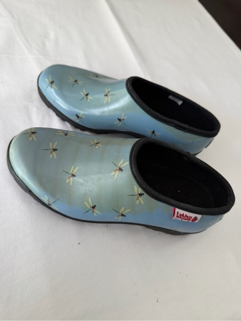 Blue Dragonfly Rain Clogs